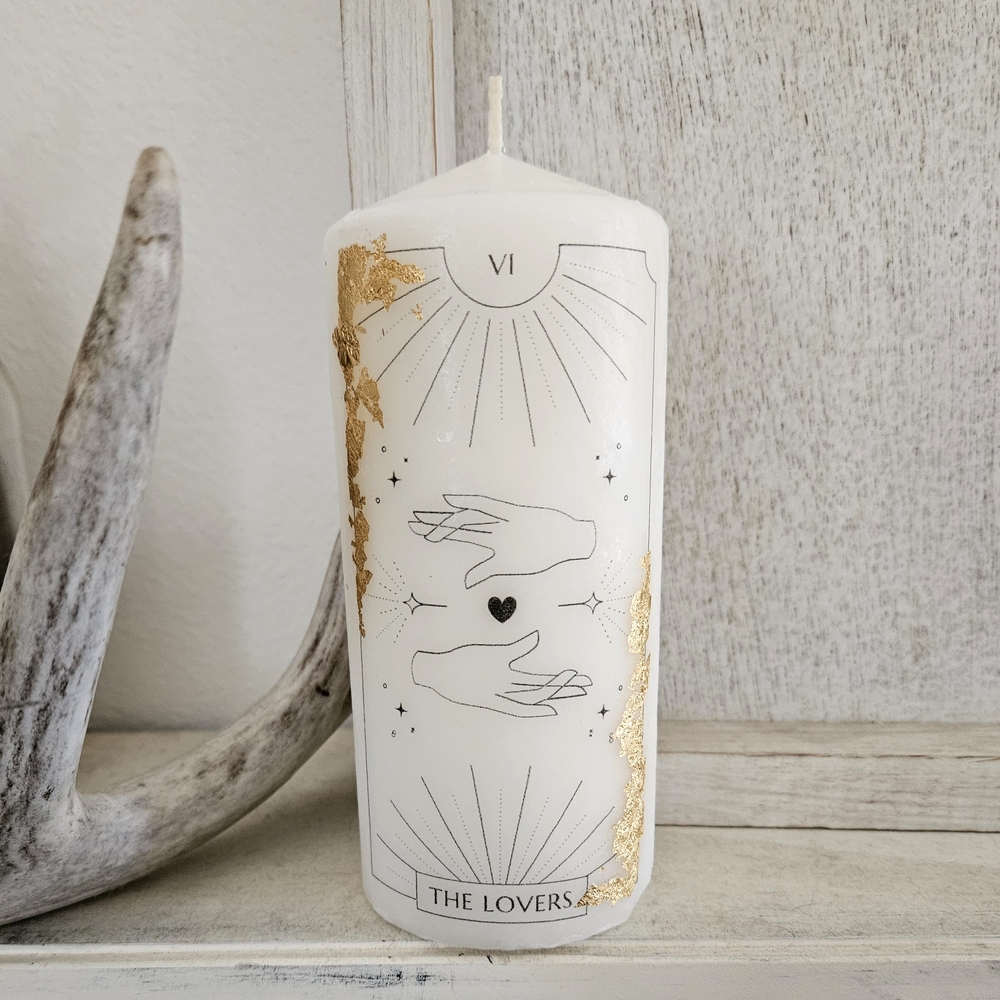 Free People THE LOVERS Tarot Candle W/Gold Leaf NEW! $48 MSRP